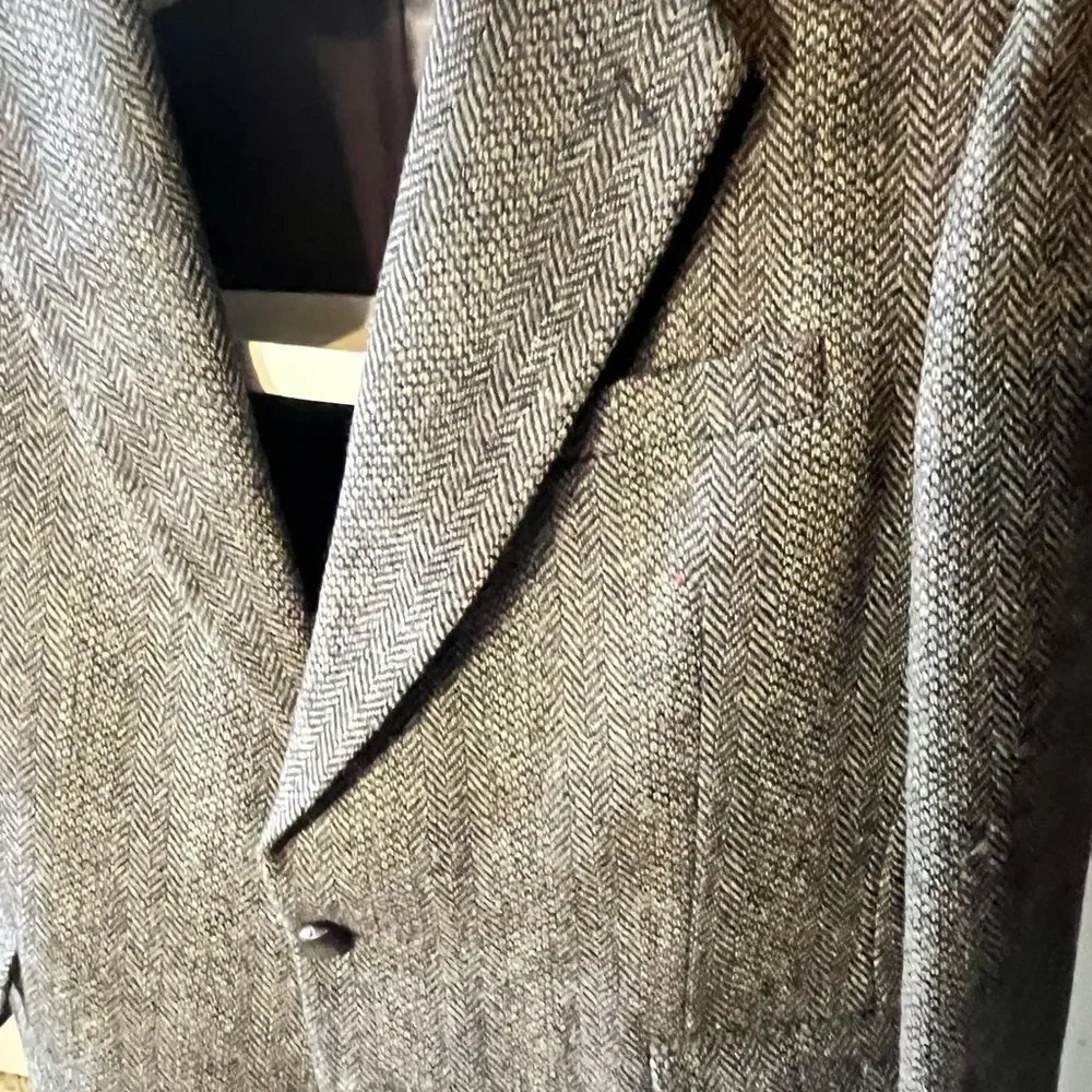 Robert Stock Made In Russia Mens Blazer Tweed 100% Wool 42R